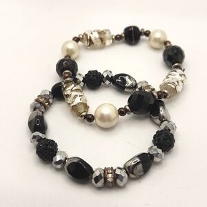 SET OF 2 BEADED BRACELETS